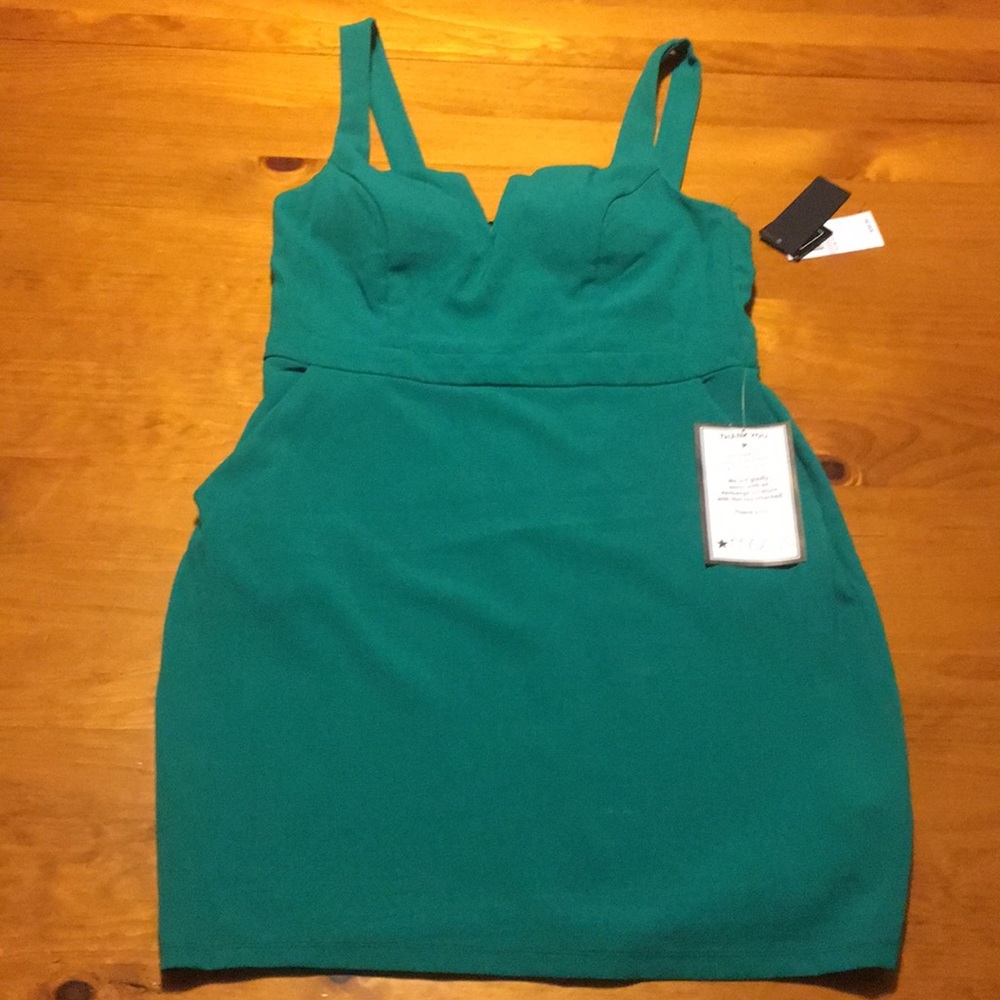 Emerald green cocktail dress